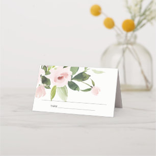 TARJETA DE ASIENTO SUTIL ROSADO SUAVE FLOR DE ROSA FLORAL BAÑO NUPCIA