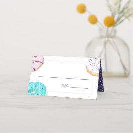 Tarjeta De Asiento Tabla Boda del tema de donut