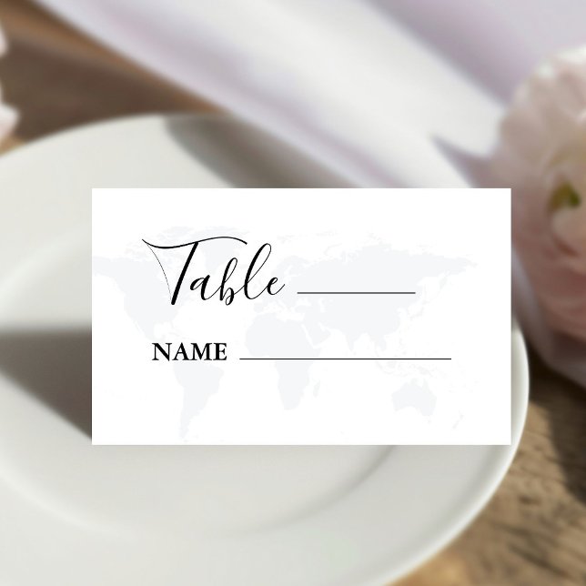 Tarjeta De Asiento Tabla de boda de temas de viajes de destino (Subido por el creador)