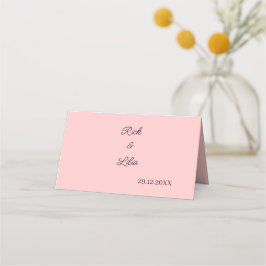 Tarjeta De Asiento Tabla de Boda personalizada simple de Peach