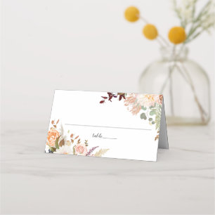 Tarjeta De Asiento Tabla de Bodas de guión botánico de Pastel Eucalyp