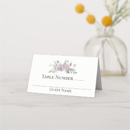 Tarjeta De Asiento Tabla de Bodas florales de color Violet Meadow