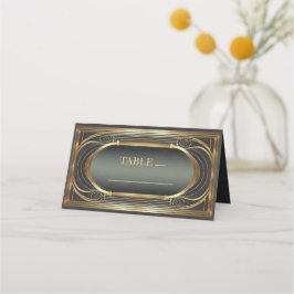 Tarjeta De Asiento Tabla de Bodas Glam Art Deco ID1033