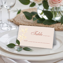 Tarjeta De Asiento Tabla de Bodas Rústicas Florales Sin