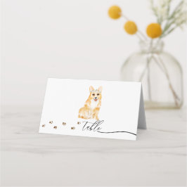 Tarjeta De Asiento Tabla de guiones del Boda del propietario del perr