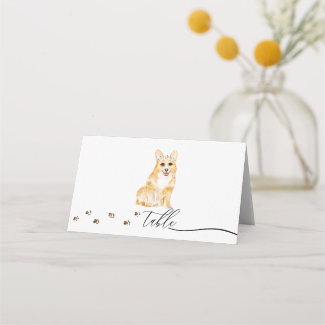 Tarjeta De Asiento Tabla de guiones del Boda del propietario del perr (Anverso)