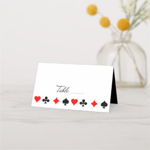 Tarjeta De Asiento Tabla de guiones retro Las Vegas Gambling Card Sui