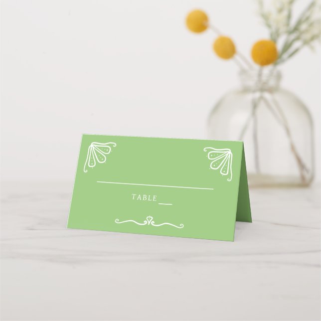 Tarjeta De Asiento Tabla plegada Boda personalizada de la tuberculosi (Anverso)