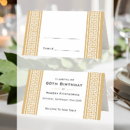Tarjeta De Asiento Tabla plegada Personalizado de oro de la fiesta de
