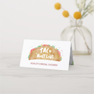 Tarjeta De Asiento Taco 'Bout Love Boda Despedida de Soltera Fiesta
