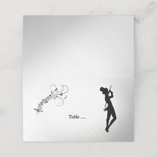 Tarjeta De Asiento Tap Dance Place Cards (Exterior desplegado)