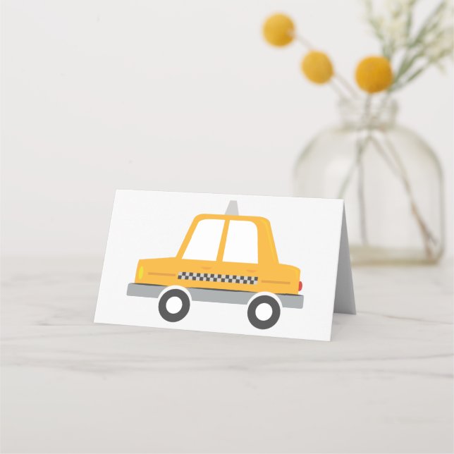 Tarjeta De Asiento Taxi Cab (Anverso)