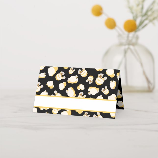 Tarjeta De Asiento Teatro de cine Patrón de palomitas de pádel de cum (Anverso)