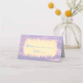 Tarjeta De Asiento Tema Amante de Nubes de Ensueño