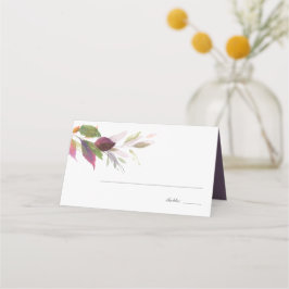 Tarjeta De Asiento Tema de Boda de Otoño
