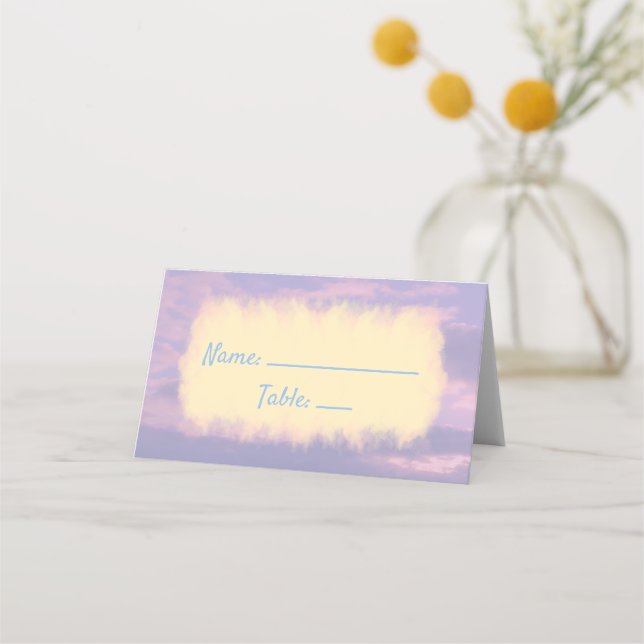 Tarjeta De Asiento Tema de Dream Clouds Lover (Anverso)