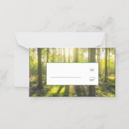 Tarjeta De Asiento Tema del bosque verde