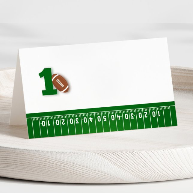 Tarjeta De Asiento Tema del fútbol Primer Año Abajo Carpas de comida  (Subido por el creador)