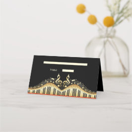 Tarjeta De Asiento Tema del oro y la música negra