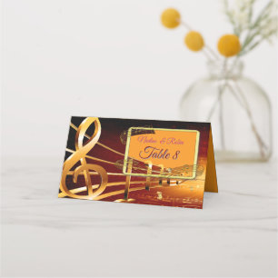 Tarjeta De Asiento Temas de Celebración para Amantes de la Música