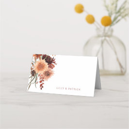Tarjeta De Asiento Terracotta Boho Boda