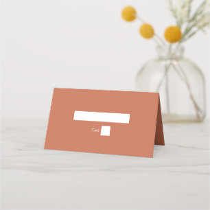 Tarjeta De Asiento Terracotta Elegant Script Calligraphy Boda