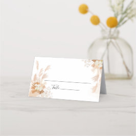 Tarjeta De Asiento Terracotta Pampas Boda Botánico de Grass