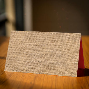 Tarjeta De Asiento Textura del saco rústico del país  Vacaciones