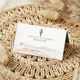 Tarjeta De Asiento The Watercolor Desert Range Wedding Suite -