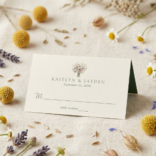 Tarjeta De Asiento The Wildflower Meadow Wedding Suite -