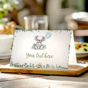 Tarjeta De Asiento Tienda de comida de fiesta de cumpleaños Cute Koal