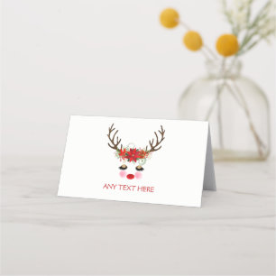 Tarjeta De Asiento Tienda de comida para Fiestas de Navidades de vaca