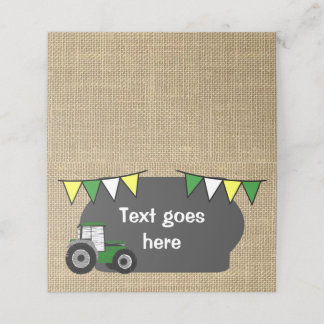 Tarjeta De Asiento Tiendas de alimentos para Fiestas de tractores, tr