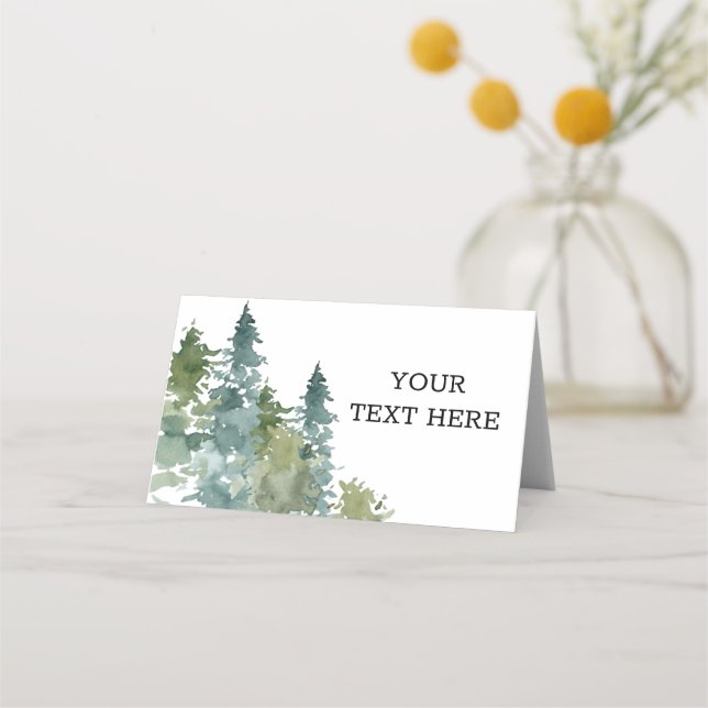 Tarjeta De Asiento Tiendas Rustic Adventure Baby Shower Table (Anverso)