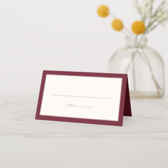 Tarjeta De Asiento Timeless Elegance Wedding (Anverso)