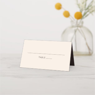 Tarjeta De Asiento Tipografía Moderna y Negrita Tierra Marrón Crema B