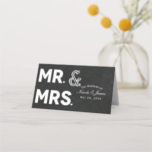Tarjeta De Asiento Tiza de Pizarra Señora y Señor Asientos de Mesa de