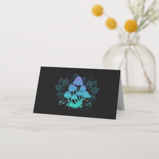 Tarjeta De Asiento Toadstools en Bushes (Anverso)