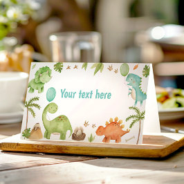 Tarjeta De Asiento Toldo de comida para cumpleaños de niño lindo con 