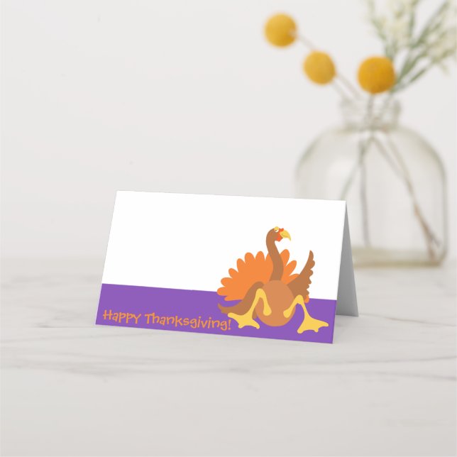 Tarjeta De Asiento Tom Turkey Place Card (Anverso)