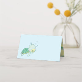 Tarjeta De Asiento Tortuga marina cute Baby Shower Kawaii