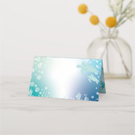 Tarjeta De Asiento Tortugas marinas Baby Shower bajo el mar