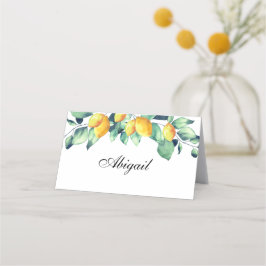 Tarjeta De Asiento Toscana elegante Wedding Weis verde