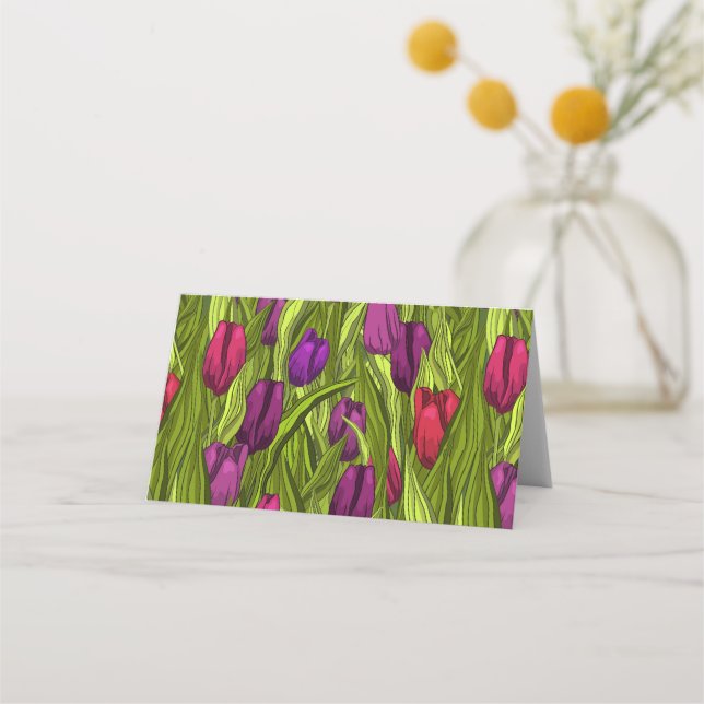 Tarjeta De Asiento Tulipanes (Reverso)