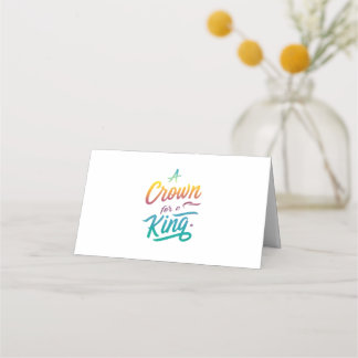 Tarjeta De Asiento Una corona para un rey