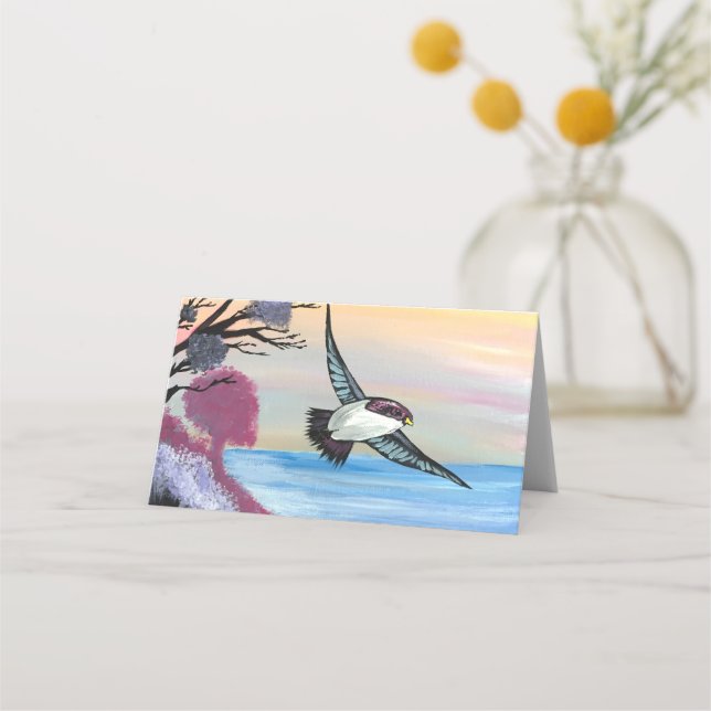 Tarjeta De Asiento Una vista de pájaros (Anverso)