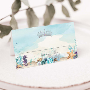 Tarjeta De Asiento Under the Sea Beach Sweet 16 Quinceañera XV