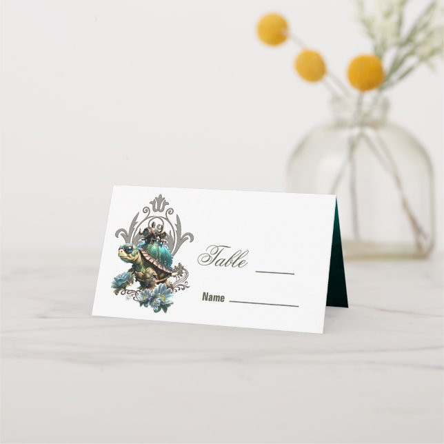 Tarjeta De Asiento Única tortuga de vapor. (Anverso)