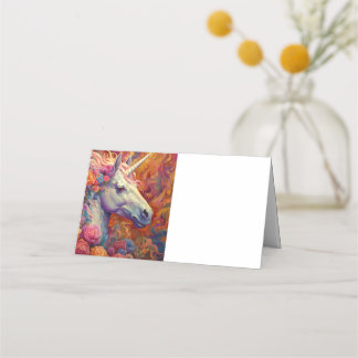 Tarjeta De Asiento Unicornio Impresionante