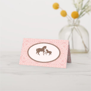 Tarjeta De Asiento Vaquera Horse Silhouette